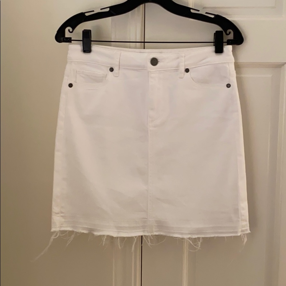 Paige white denim skirt